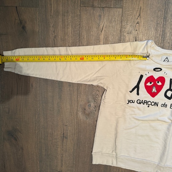 UNIF Pray You Garcon of a  B Sweater EUC Funny Size L - Picture 5 of 12